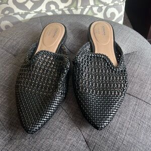 Women’s black mule shoes size 9